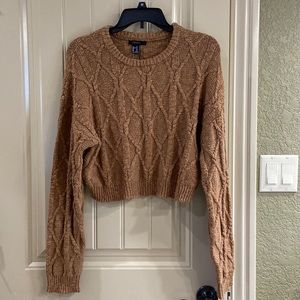 Cropped Cable Knit Sweater by Forever 21 Brand.  GUC!